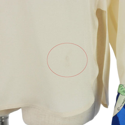 Hermes Vintage Prayer in the Wind Pleated Silk Shirt Blouse Sellier Buttons — view 4