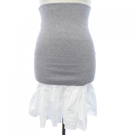 Miu Miu Poplin and Jersey Skirt