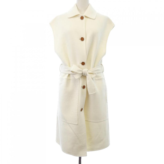 Hermes Clou de Selle Lambskin Button Double Face Long Vest