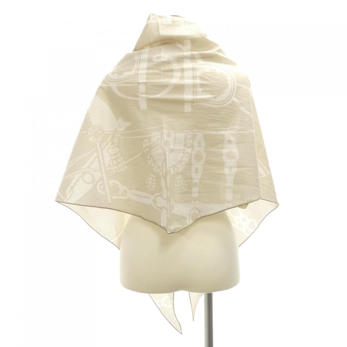Hermes Harnais de Rosange Cotton Shawl Scarf — view 2