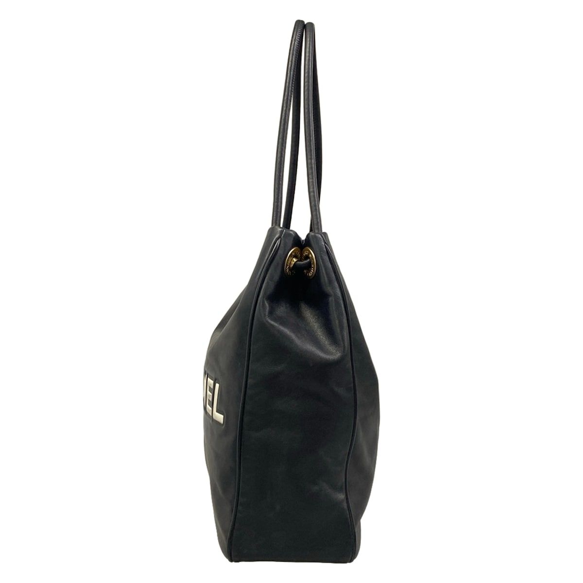 Chanel Tote Bag Camellia Black White Leather — view 2