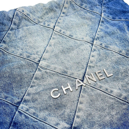 Chanel Chain Shoulder Bag Chanel 22 Quilted Small Denim — view 6