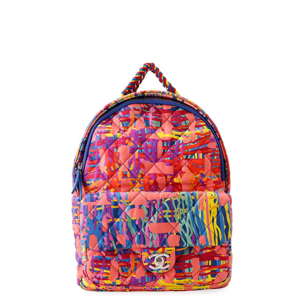 Chanel Backpack Quilted CC Logo Nylon