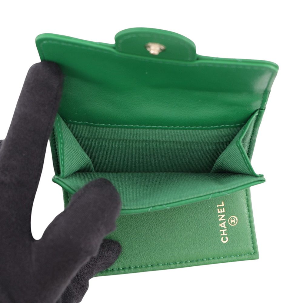 Chanel Trifold Wallet Quilted CC Logo Classic Small Flap — view 6