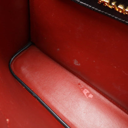 Prada Double Small Bag Handbag Bicolor Leather Nero Black Domestic Boutique — view 5