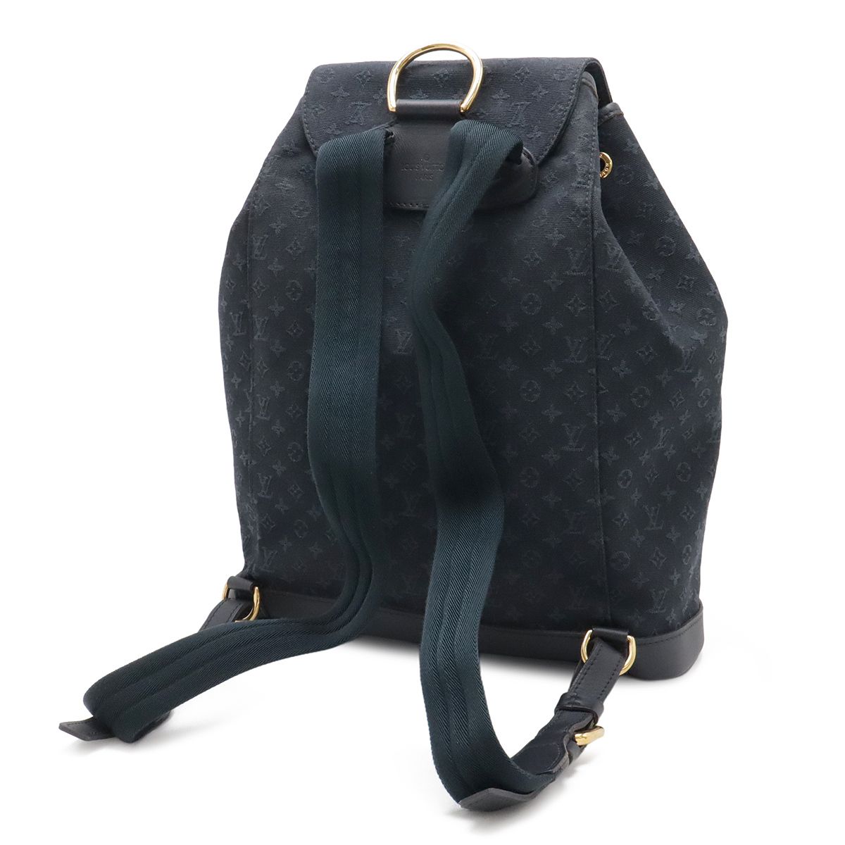 Louis Vuitton Monogram Mini Montsouris GM Backpack Shoulder Bag Blue Navy — view 2