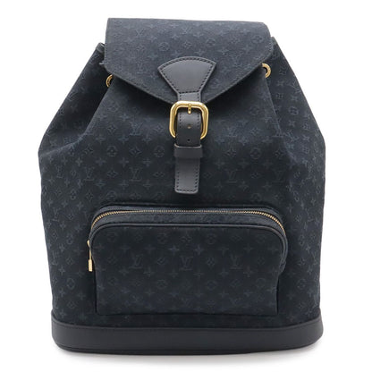 Louis Vuitton Monogram Mini Montsouris GM Backpack Shoulder Bag Blue Navy