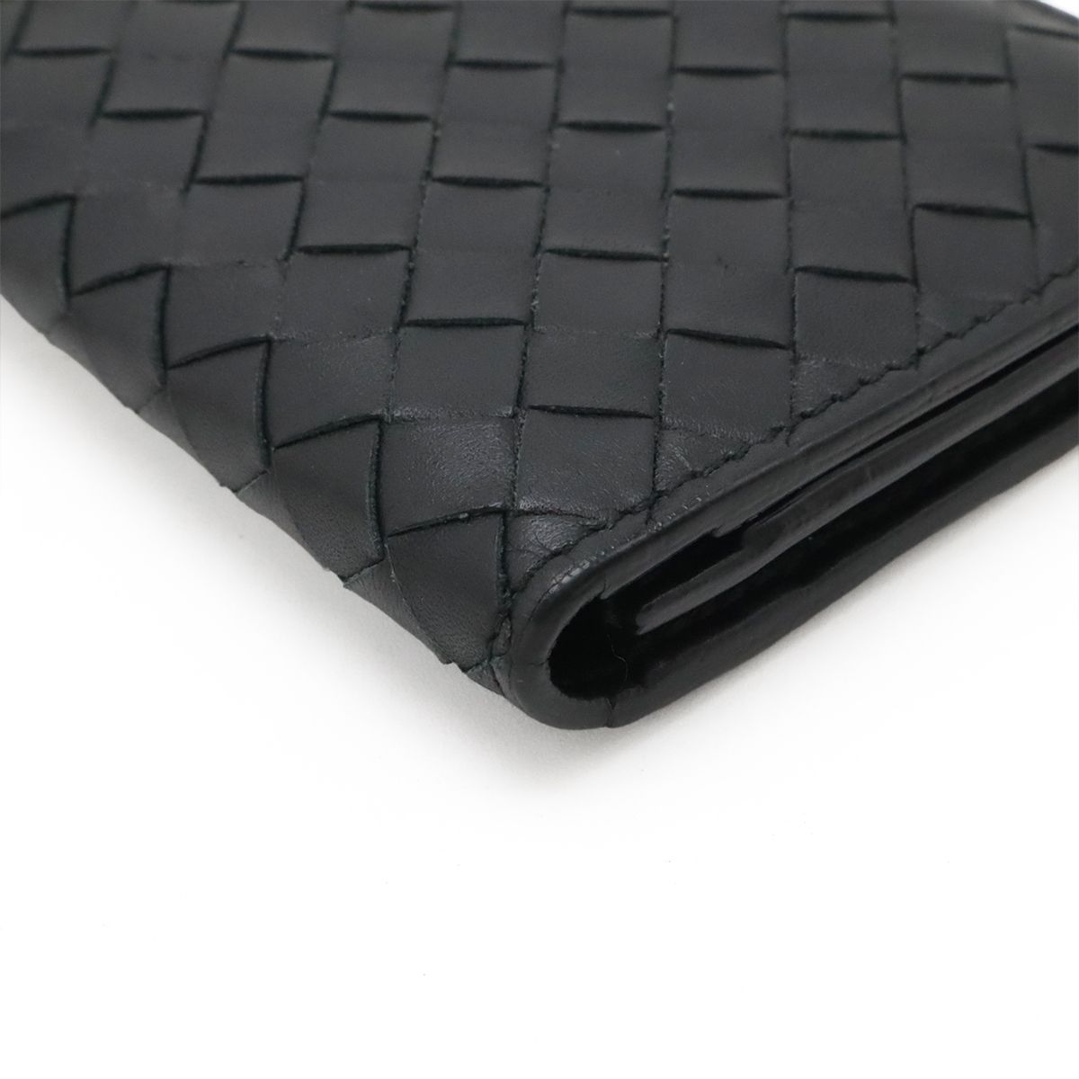 Bottega Veneta Intrecciato Wallet Bifold Long Billfold Leather Black — view 3