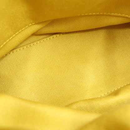 Chanel CC Logo Quilted Leather Chain Shoulder Bag Yellow — view 8