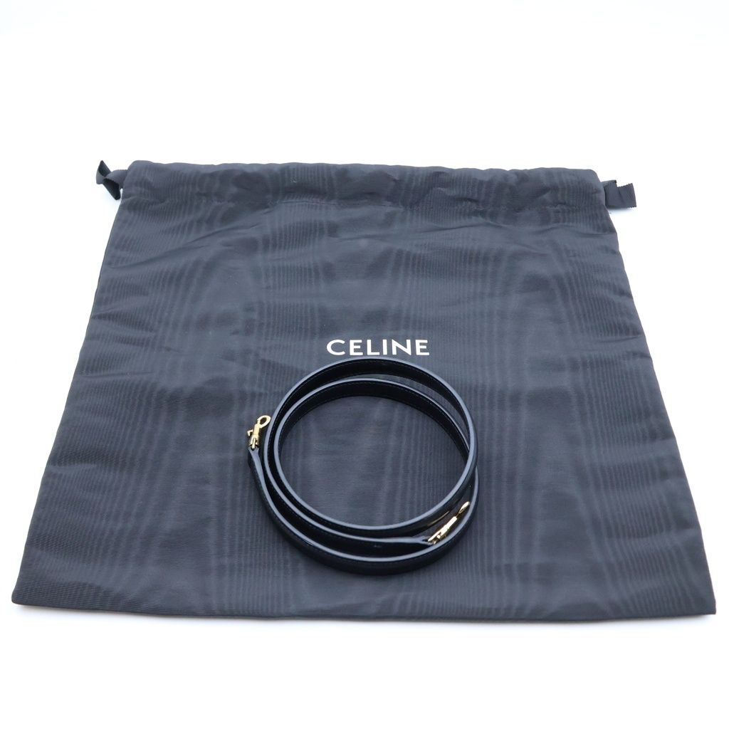 Celine Mini 16 Saise 2-Way Leather Shoulder Bag Black — view 8