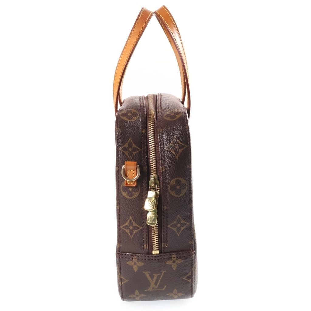 Louis Vuitton Monogram Spontini 2-Way Shoulder Bag Brown Leather Gold — view 3