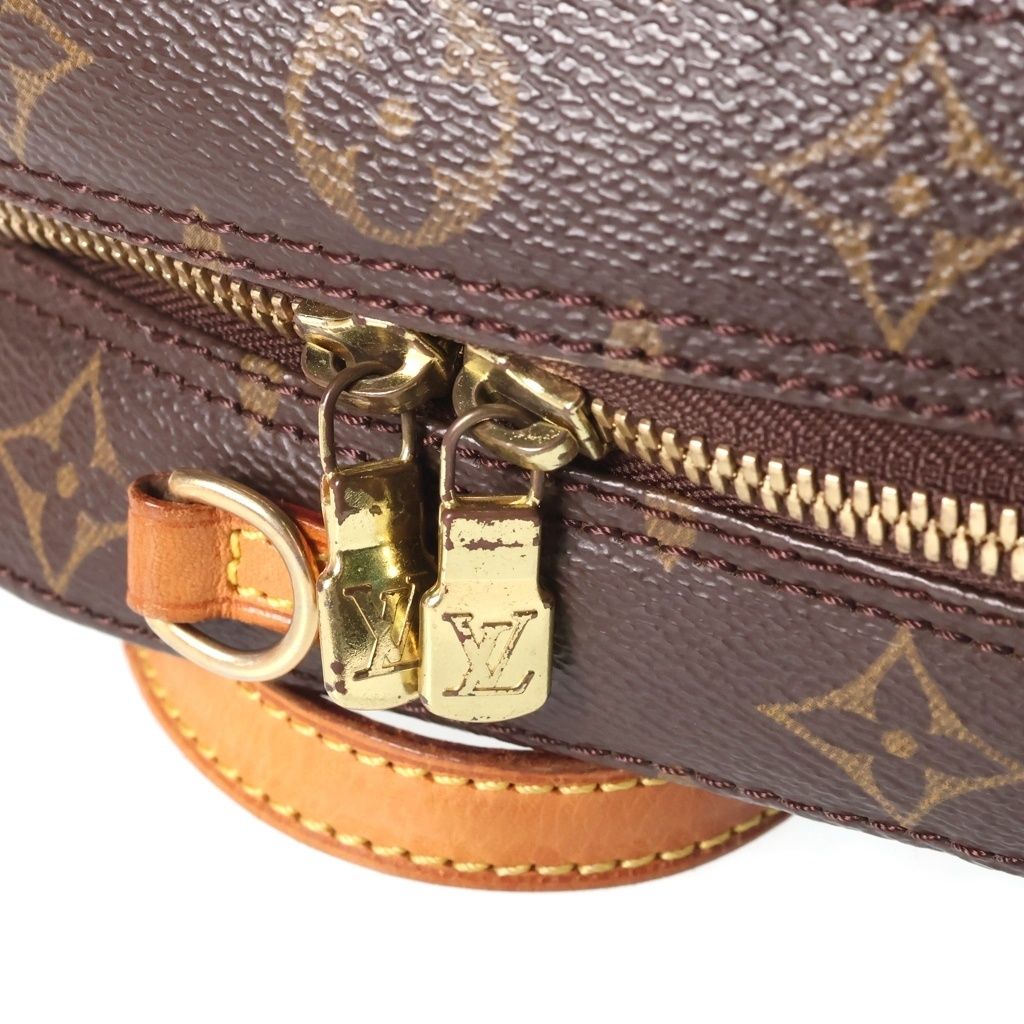 Louis Vuitton Monogram Spontini 2-Way Shoulder Bag Brown Leather Gold — view 6