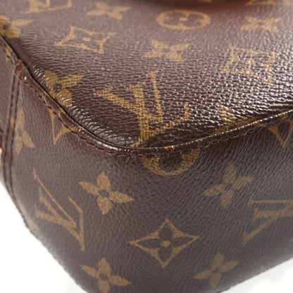 Louis Vuitton Monogram Spontini 2-Way Shoulder Bag Brown Leather Gold — view 5