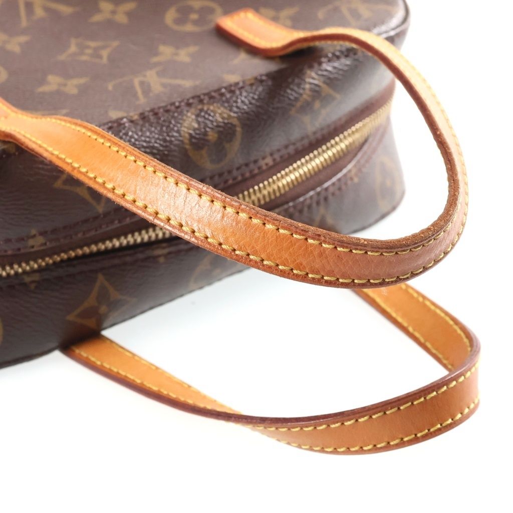 Louis Vuitton Monogram Spontini 2-Way Shoulder Bag Brown Leather Gold — view 7