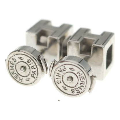 Hermes Cage D'h Cube Stud Earrings Silver — view 2