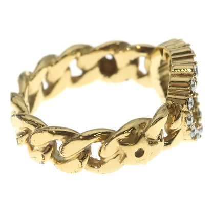 Dior CD Logo Ring Rhinestone Gold — view 3