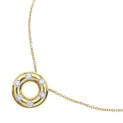 Tiffany & Co Dots Circle Necklace 18k Yellow Gold