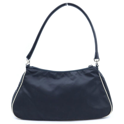 Prada Leather Flower Bag Black Nylon Silver — view 2