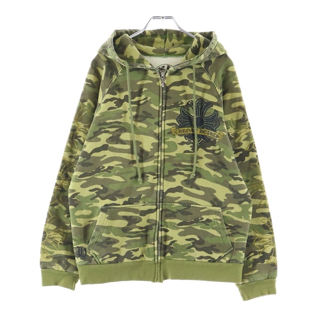 Chrome Hearts Vintage Thrml Sweatshirt HD Zip CH Plus Sleeve CH Print Zip