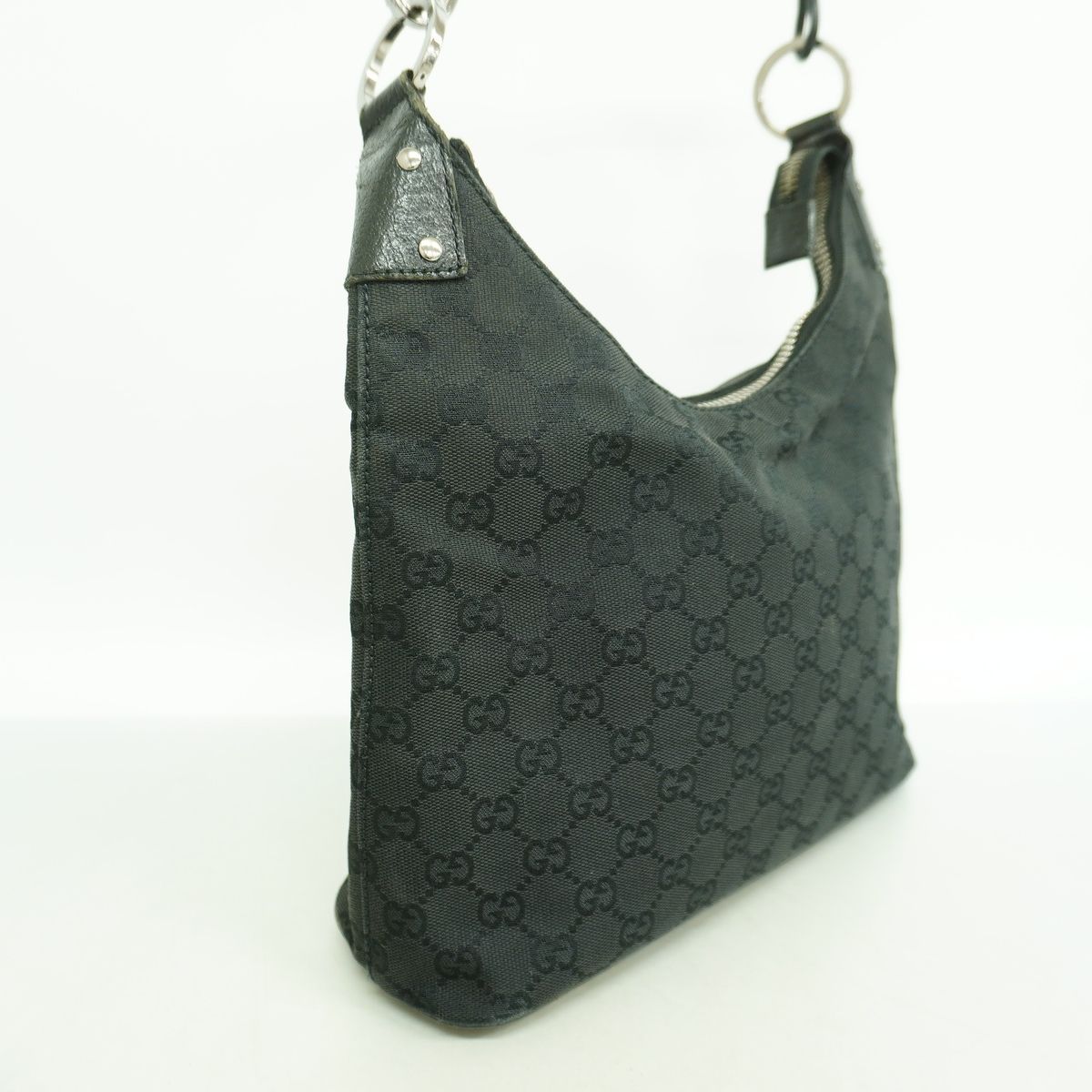 Gucci Handbag GG Canvas Black Silver — view 2