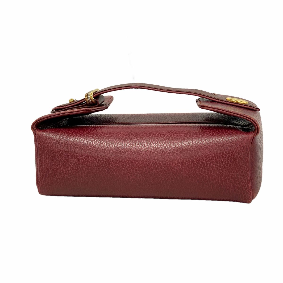 Cartier Vanity Bag Trinity Leather Bordeaux Gold Silver