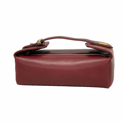 Cartier Vanity Bag Trinity Leather Bordeaux Gold Silver