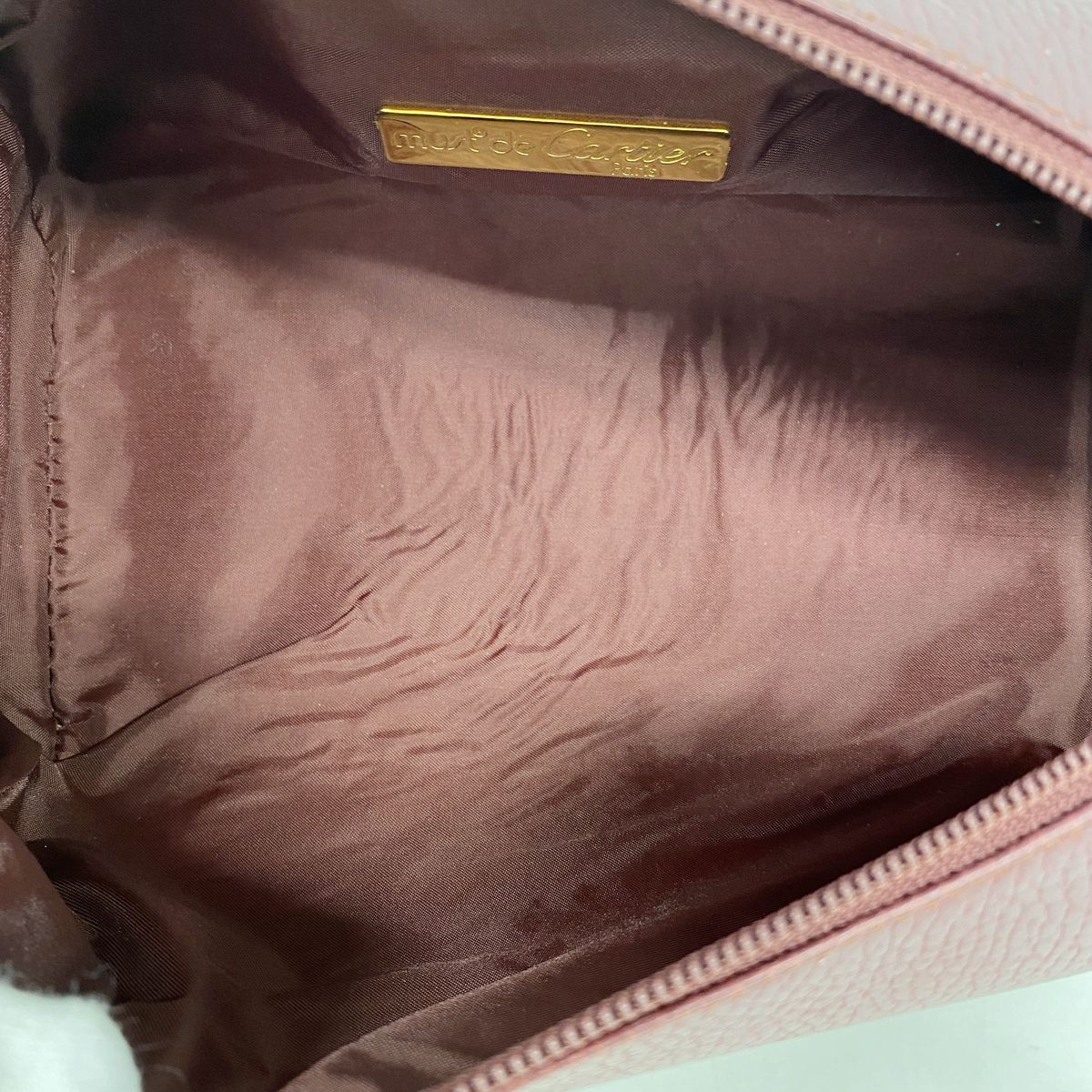 Cartier Vanity Bag Trinity Leather Bordeaux Gold Silver — view 4