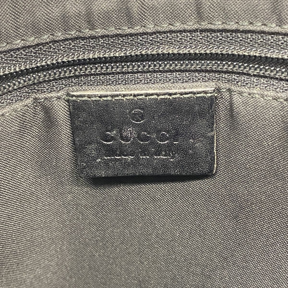 Gucci Shoulder Bag GG Canvas Jackie Brown Black Gold — view 5