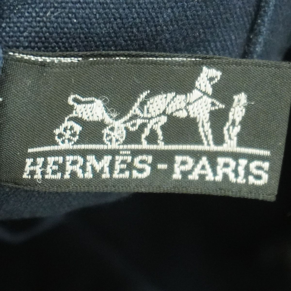Hermes Tote Bag Fourre Tout MM Canvas Navy Silver — view 5