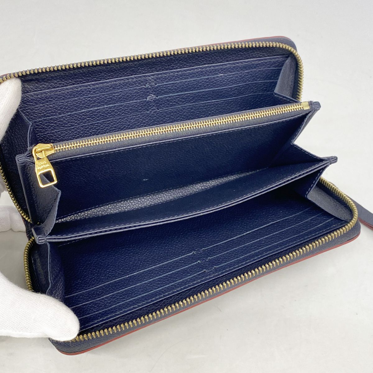 Louis Vuitton Wallet Monogram Empreinte Zippy Marine Rouge — view 3
