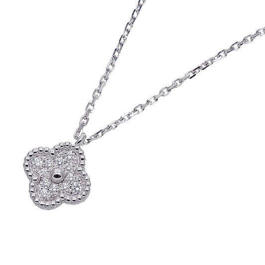 Van Cleef & Arpels Necklace Sweet Alhambra 18k White Gold Diamond White