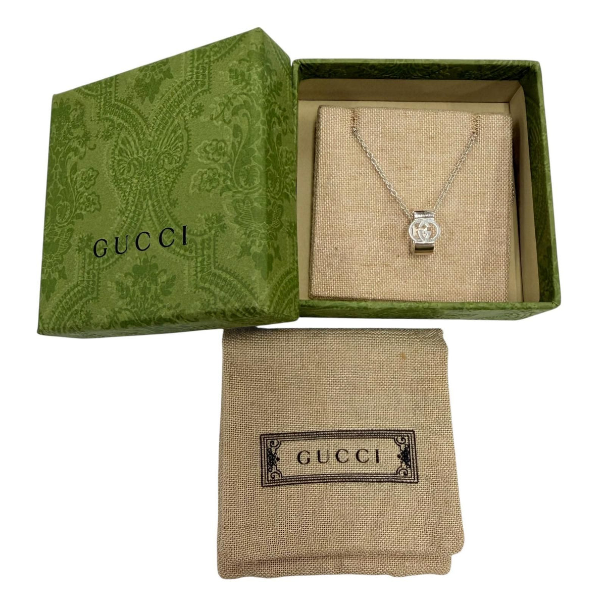 Gucci Interlocking G Pendant Silver Box Protected — view 2