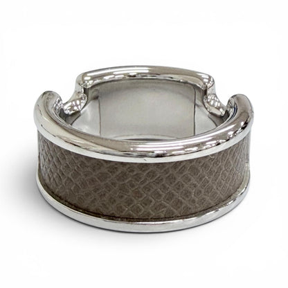 Hermes Olympe Ring Leather Etoupe Silver — view 5