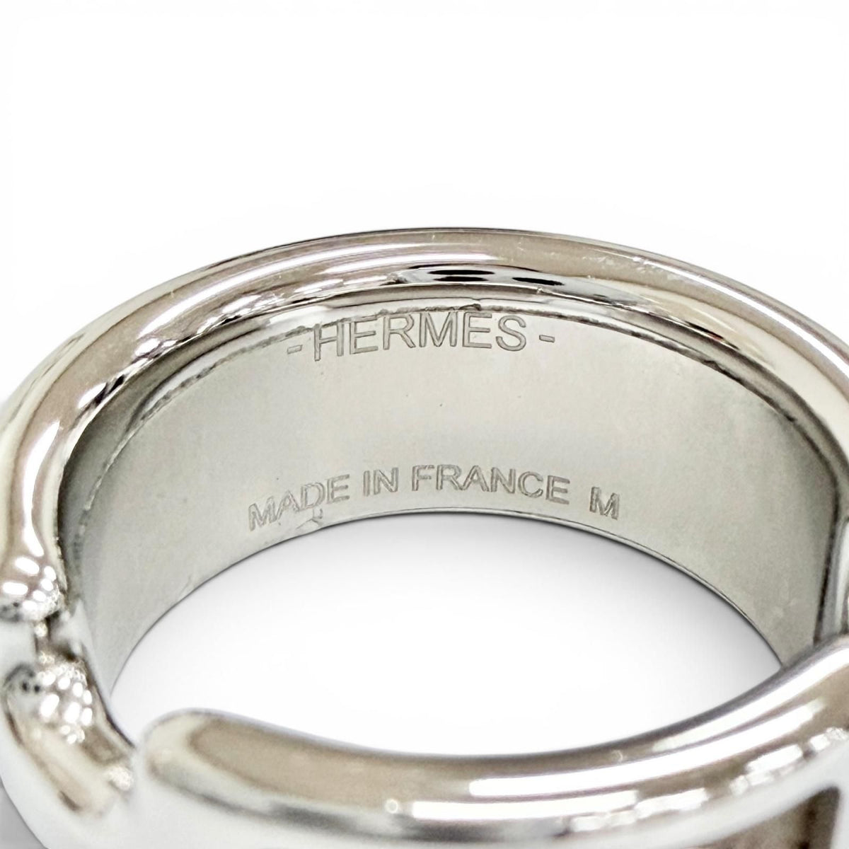Hermes Olympe Ring Leather Etoupe Silver — view 7