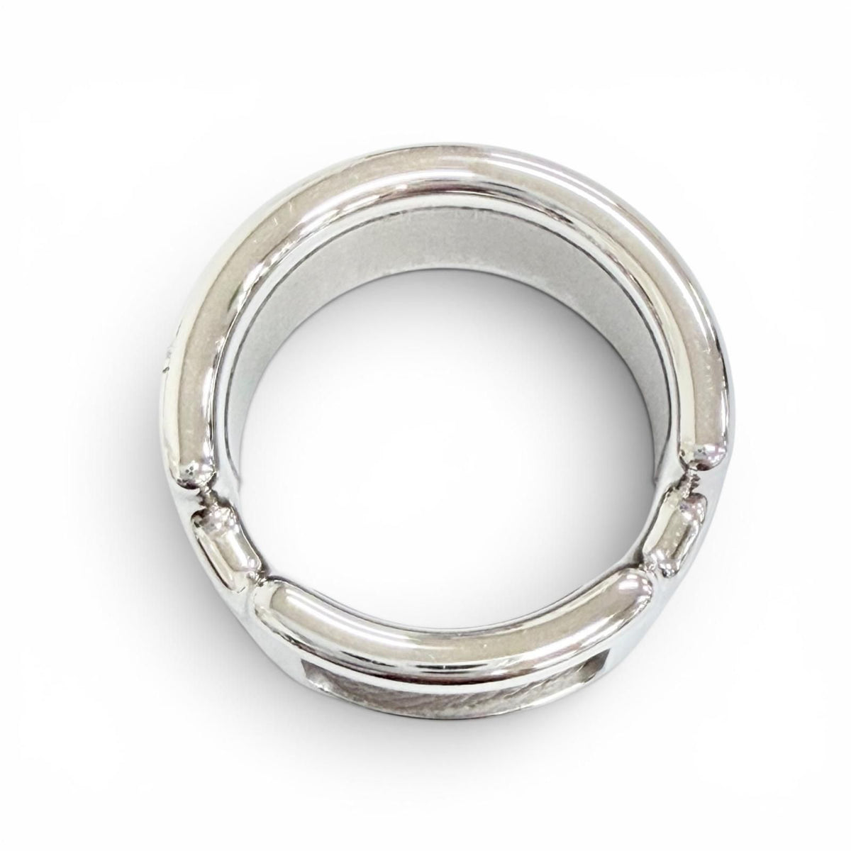 Hermes Olympe Ring Leather Etoupe Silver — view 6