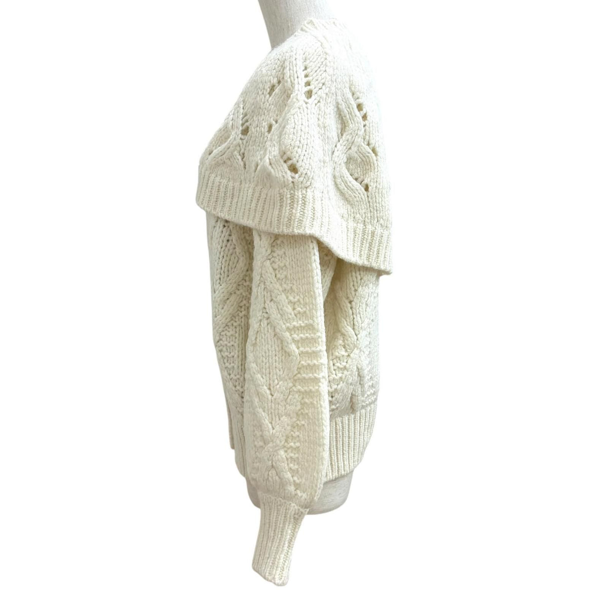 Chanel Wool Alpaca Blend Heart CC Logo Button Rhinestone Sailor Color Cardigan — view 3
