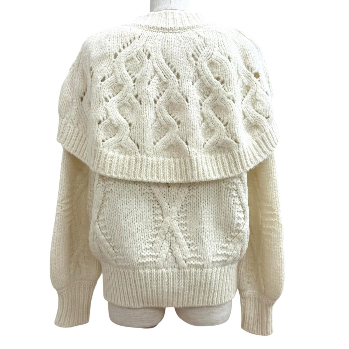 Chanel Wool Alpaca Blend Heart CC Logo Button Rhinestone Sailor Color Cardigan — view 4