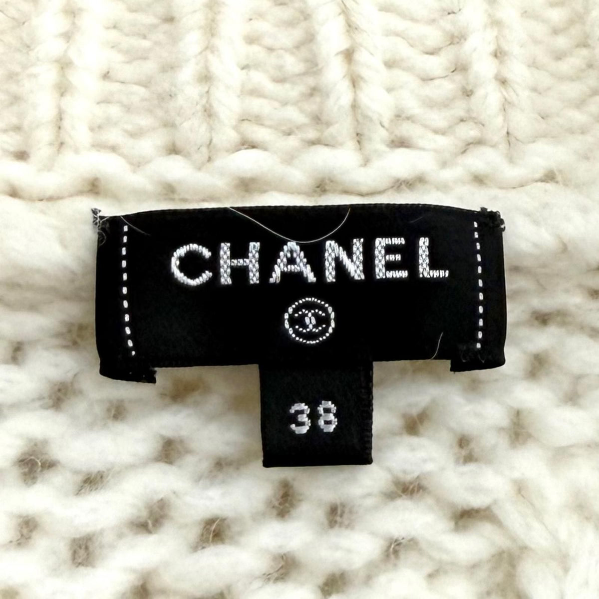Chanel Wool Alpaca Blend Heart CC Logo Button Rhinestone Sailor Color Cardigan — view 6