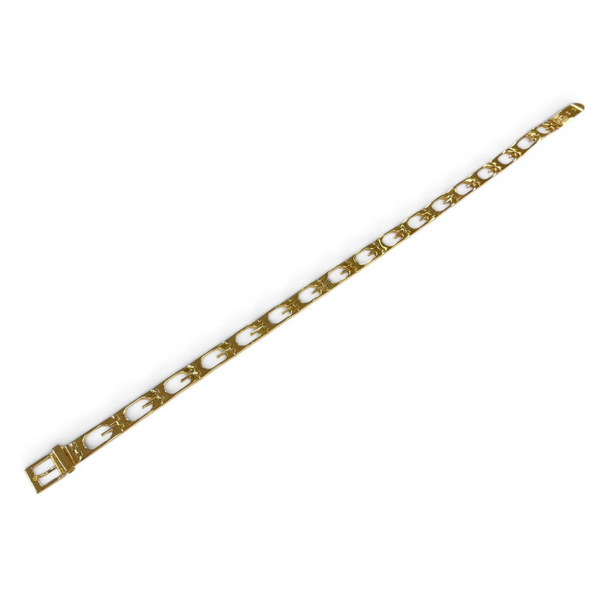 Gucci Vintage Metal G Logo Motif Chain Belt Gold 75 — view 3