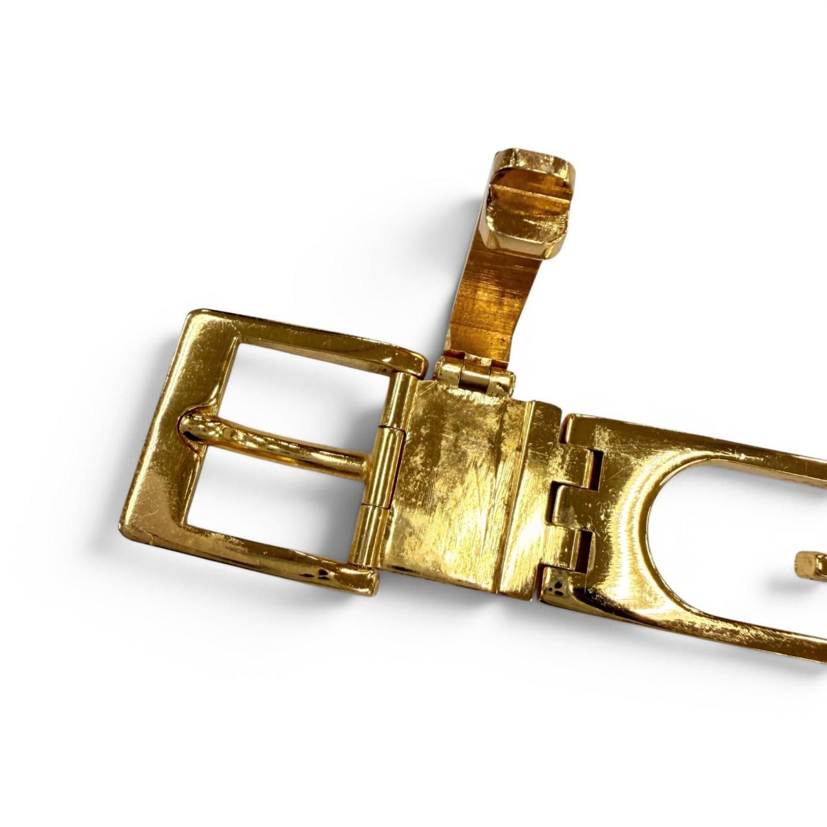 Gucci Vintage Metal G Logo Motif Chain Belt Gold 75 — view 8