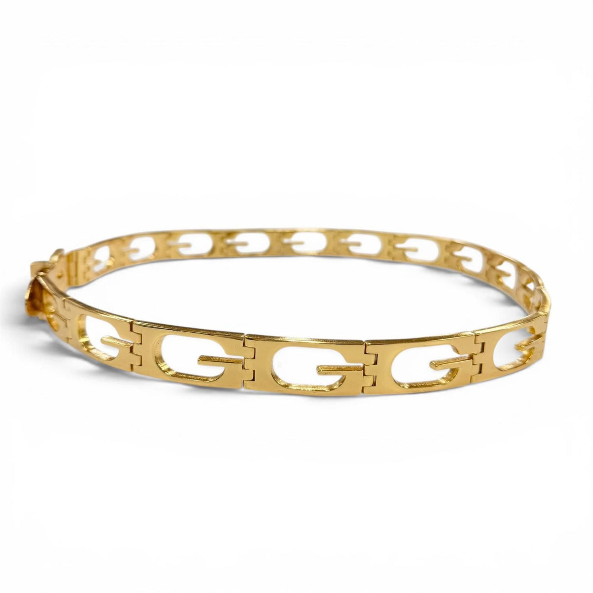 Gucci Vintage Metal G Logo Motif Chain Belt Gold 75 — view 2