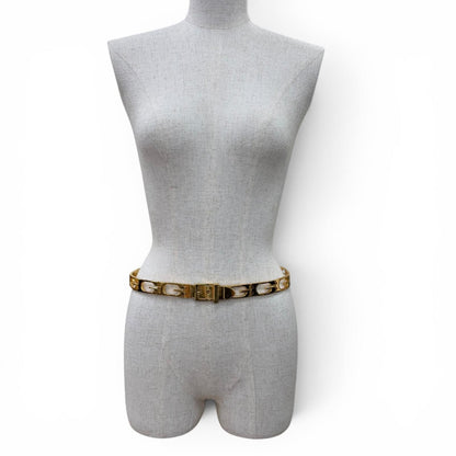 Gucci Vintage Metal G Logo Motif Chain Belt Gold 75 — view 6