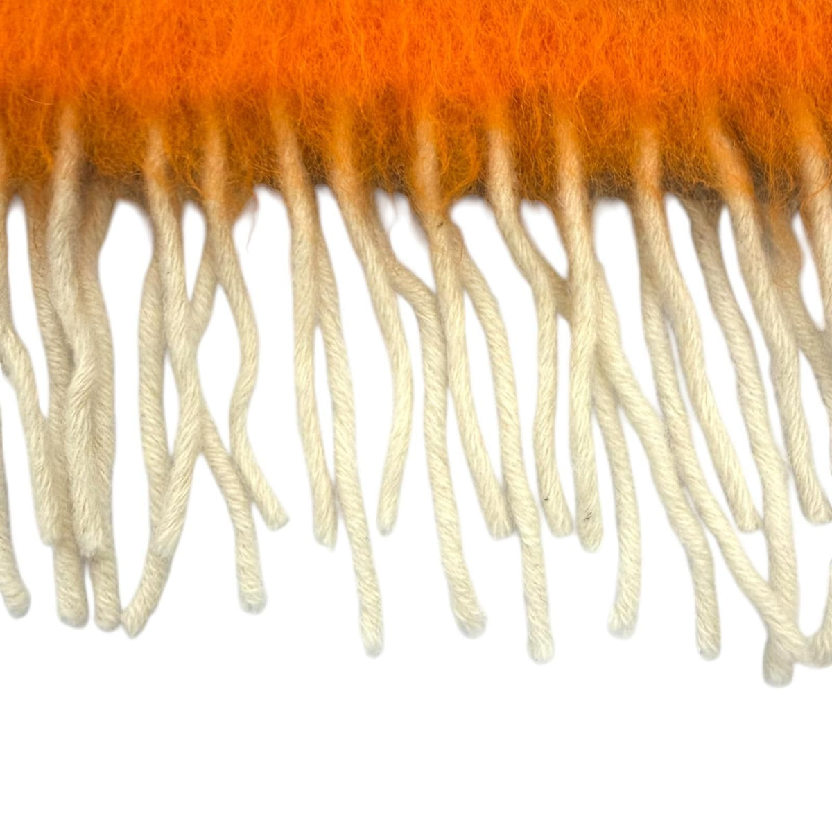 Loewe Mohair Wool Blend Anagram Leather Patch Border Fringe Scarf Multi — view 4