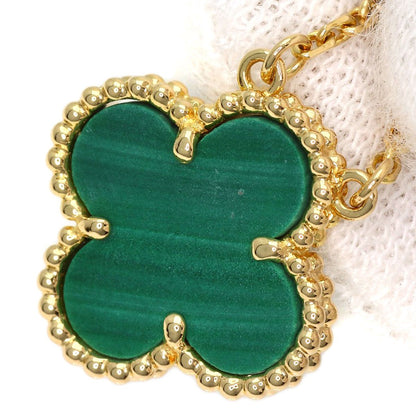 Van Cleef & Arpels Vintage Alhambra Malachite Necklace 18k Yellow Gold — view 5