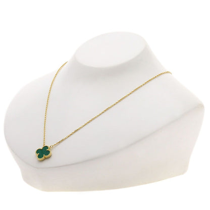 Van Cleef & Arpels Vintage Alhambra Malachite Necklace 18k Yellow Gold — view 4
