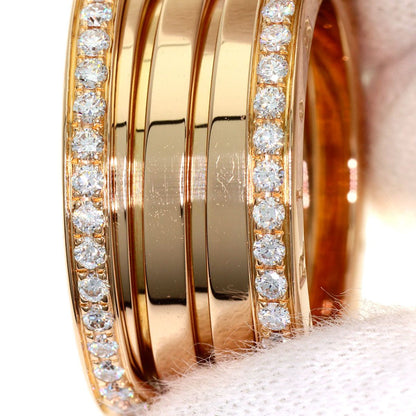 Bvlgari B.zero1 Edge Diamond Band 54 Ring 18k Pink Gold — view 6