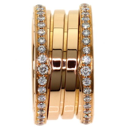 Bvlgari B.zero1 Edge Diamond Band 54 Ring 18k Pink Gold — view 3