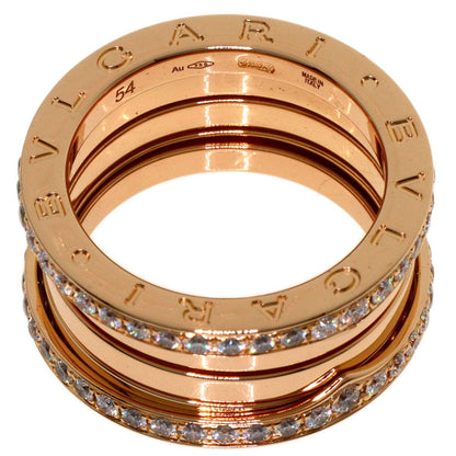 Bvlgari B.zero1 Edge Diamond Band 54 Ring 18k Pink Gold — view 4
