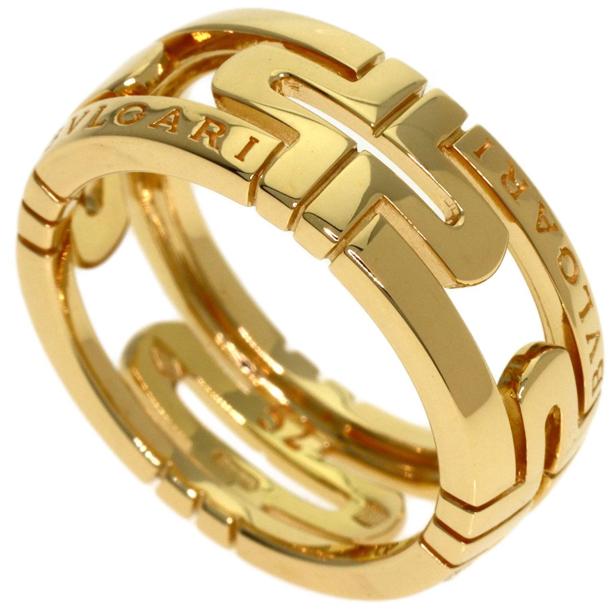 Bvlgari Parentesi Openwork 52 Ring 18k Yellow Gold