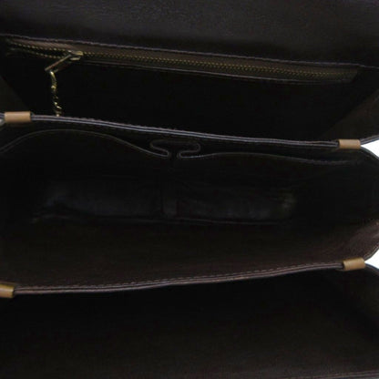 Celine Leather Shoulder Bag Carriage Brown — view 5